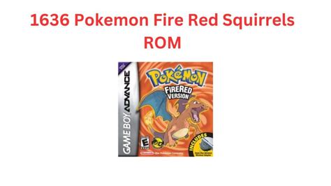 pokemon fire red squirrels|FireRed hack: